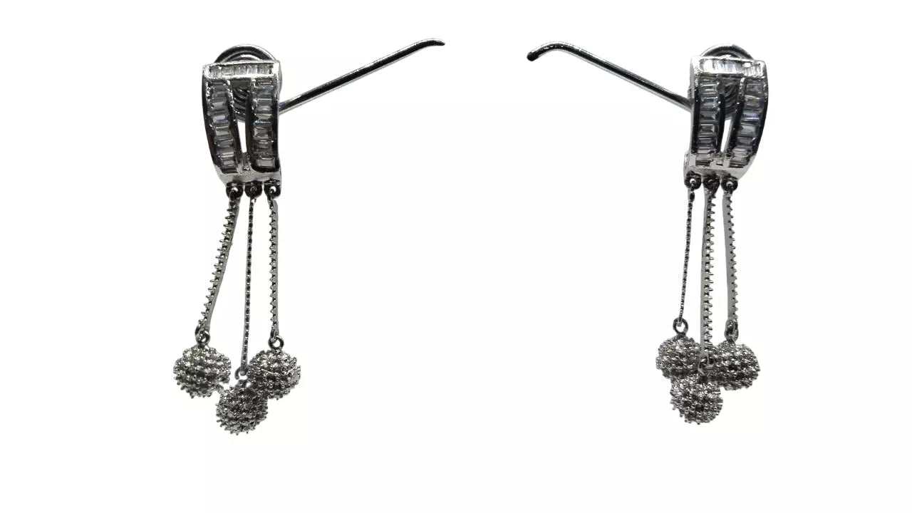 Women Bollywood Style Bridal Jewelry Gold CZ Earring AD Earrings Diamond By Kalra Creations