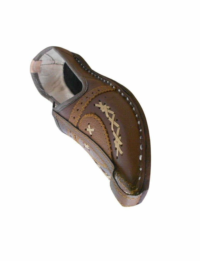 By Kalra Creations Men Shoes Indian Handmade Loafers Traditional Jutties Casual Khussa Leather Mojaries Flip-Flops Flat US 7