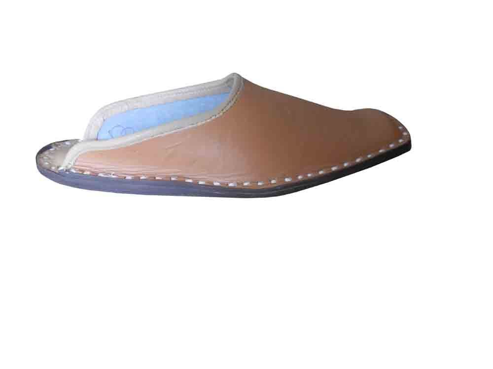 By Kalra Creations Men Shoes Brown Clogs Slippers Casual Indian Handmade Leather Mojaries Khussa Flip-Flops Flat US 8/9
