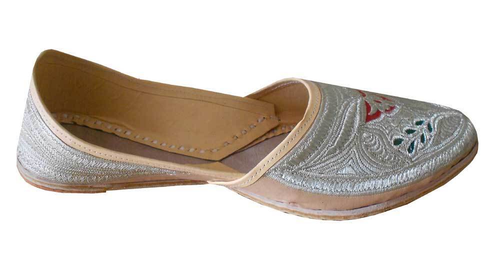 By Kalra Creations Men Shoes Handmade Casual Jutties Sherwani Leather Mojaries Indian Cream Khussa Flip-Flops Flat US 11