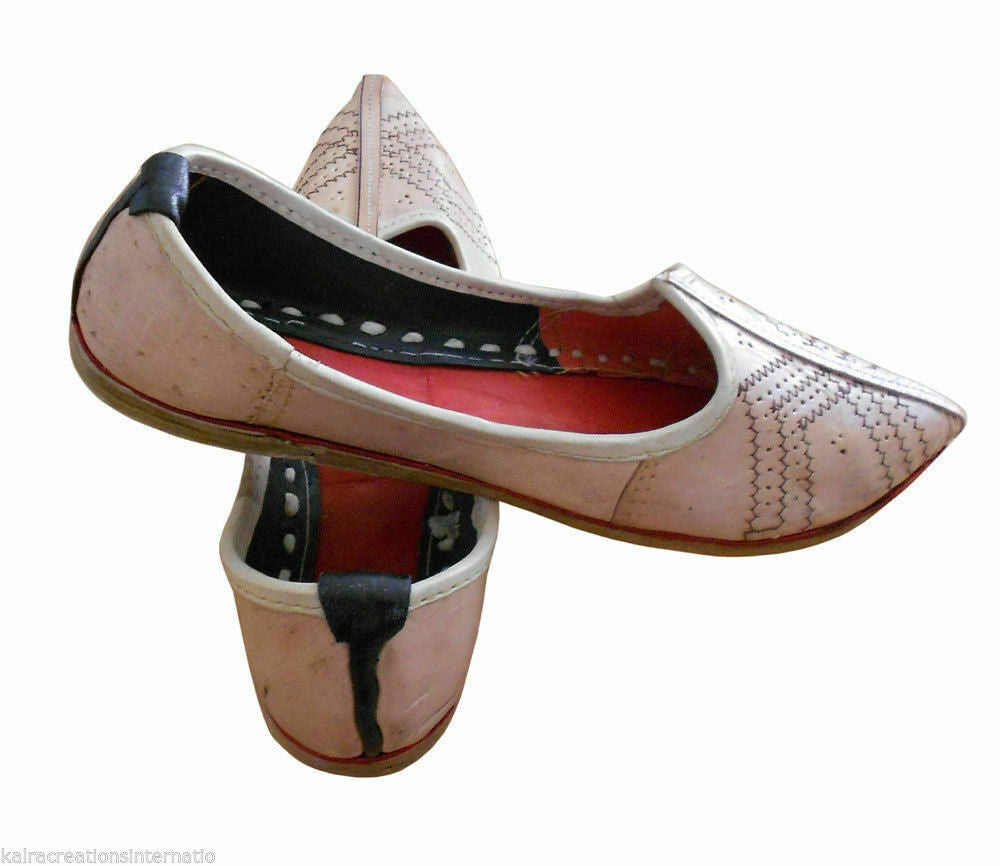 By Kalra Creations Men Shoes Indian Espadrilles Leather Casual Mojaries Handmade Cherry Jutties Flip-Flops US 8