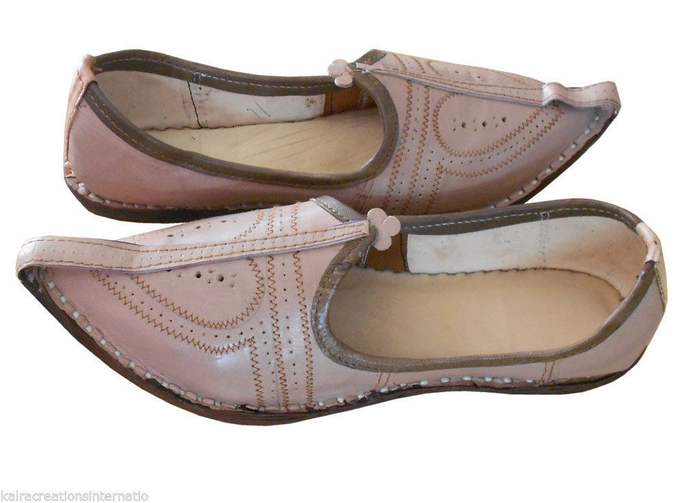 By Kalra Creations Men Shoes Casual Mojaries Indian Khussa Handmade Jutties Leather Mojaries Flip-Flops Flat US 7