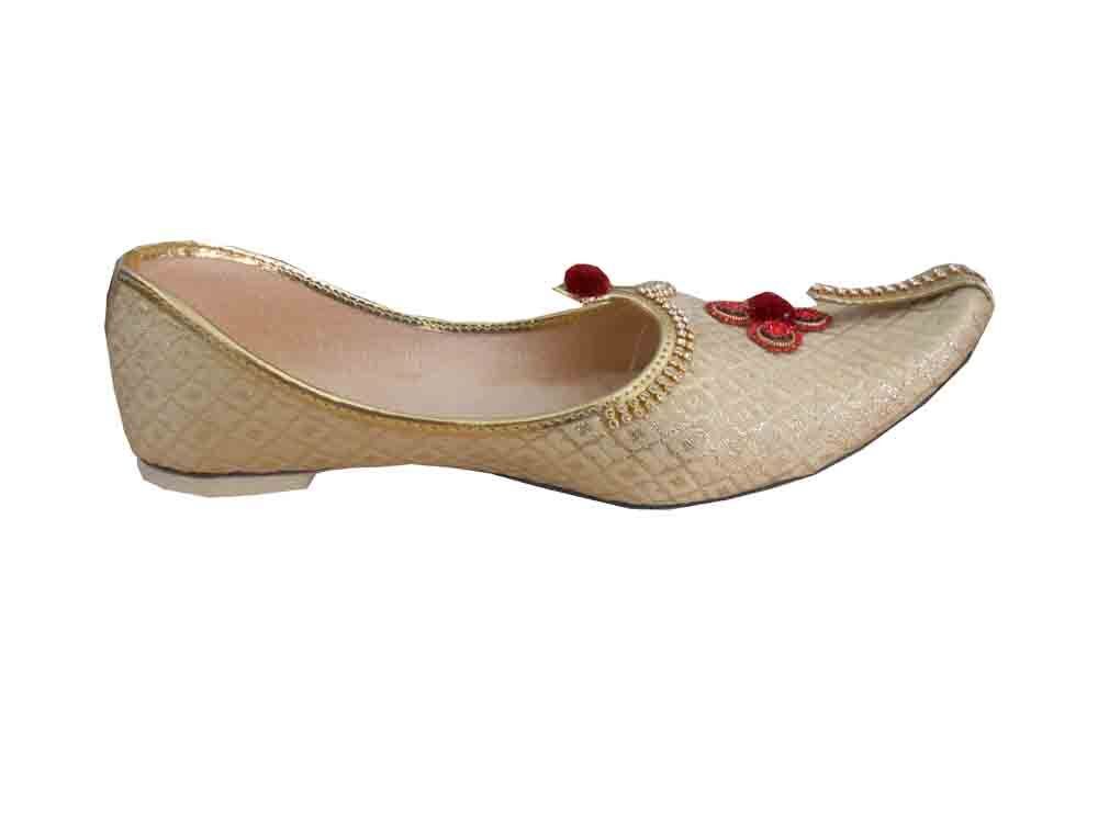 By Kalra Creations Men Shoes Wedding Jutties Handmade Khussa Cream Mojaries Loafers Slip Flip-Flops Flat US 6-12