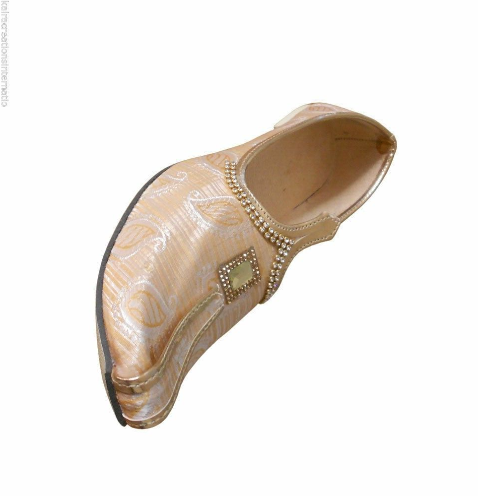 By Kalra Creations Men Shoes Indian Handmade Sherwani Mojaries Groom Jutties Wedding Khussa Flip-Flops Flat US 6/7