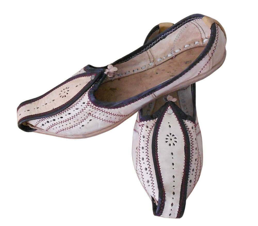 By Kalra Creations Men Shoes Ethnic Handmade Indian Groom Leather Mojaries Casual Khussa Flip-Flops Flat US 8