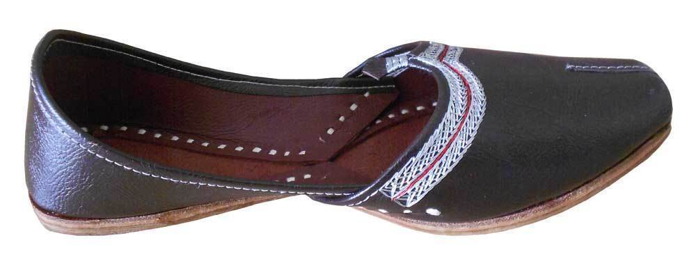 By Kalra Creations Men Shoes Punjabi Jutties Leather Brown Handmade Mojaries Loafers & Slip Ons Flip-Flops Flat US 8-11