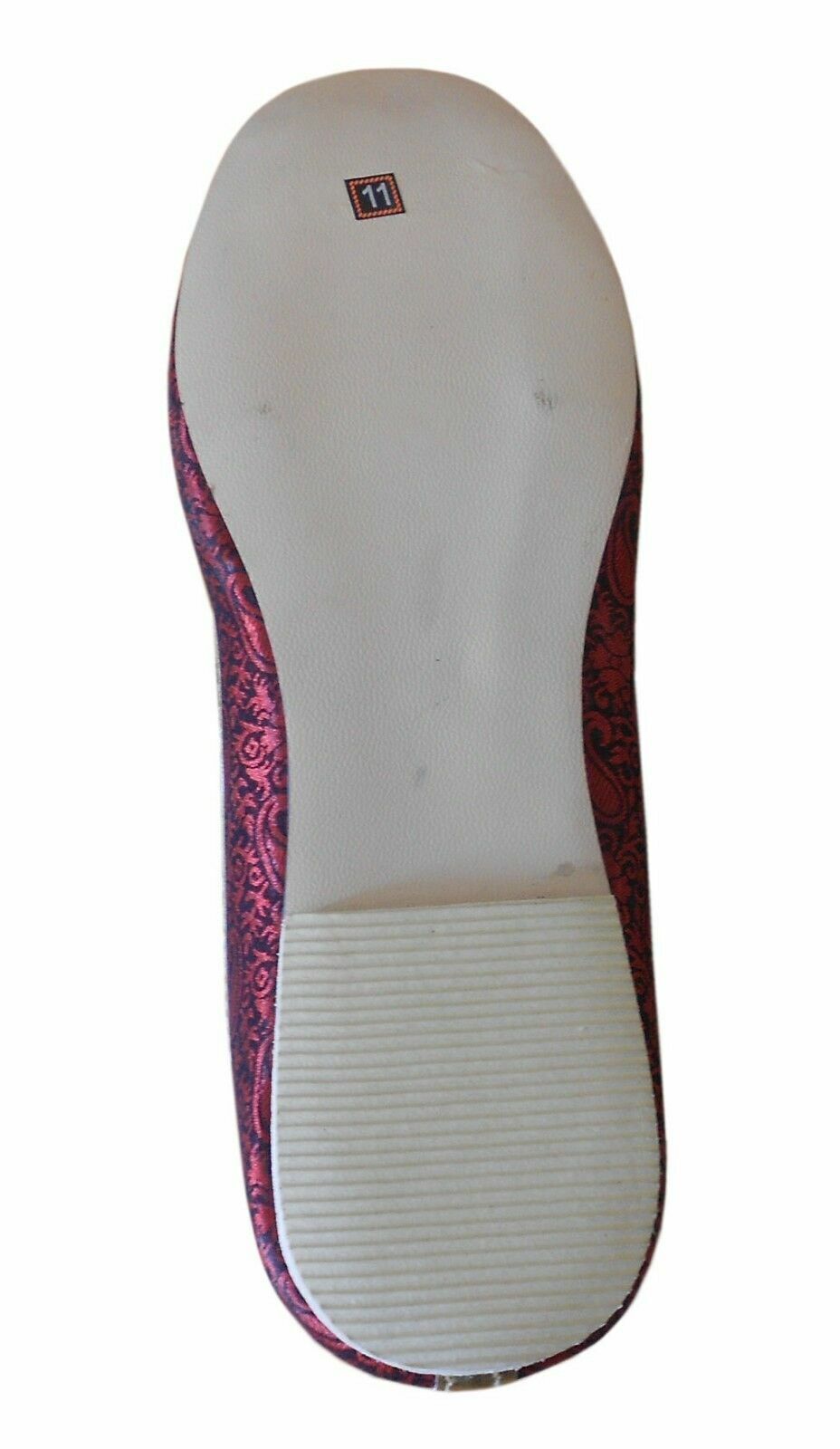 By Kalra Creations Men Shoes Mojaries Loafers & Slip Ons Groom Khussa Groom Maroon Flip-Flops Flat US 6/7