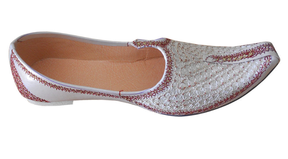 By Kalra Creations Men Shoes Wedding Mojaries Handmade Khussa Indian Groom Jutties Flip-Flops Flat US 7-11