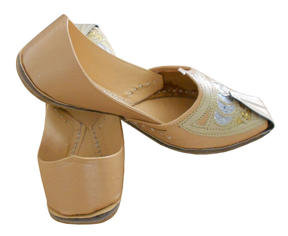 By Kalra Creations Men Shoes Indian Traditional Khussa Leather Mojaries Loafers Jutties Flip-Flops Flat US 7-9