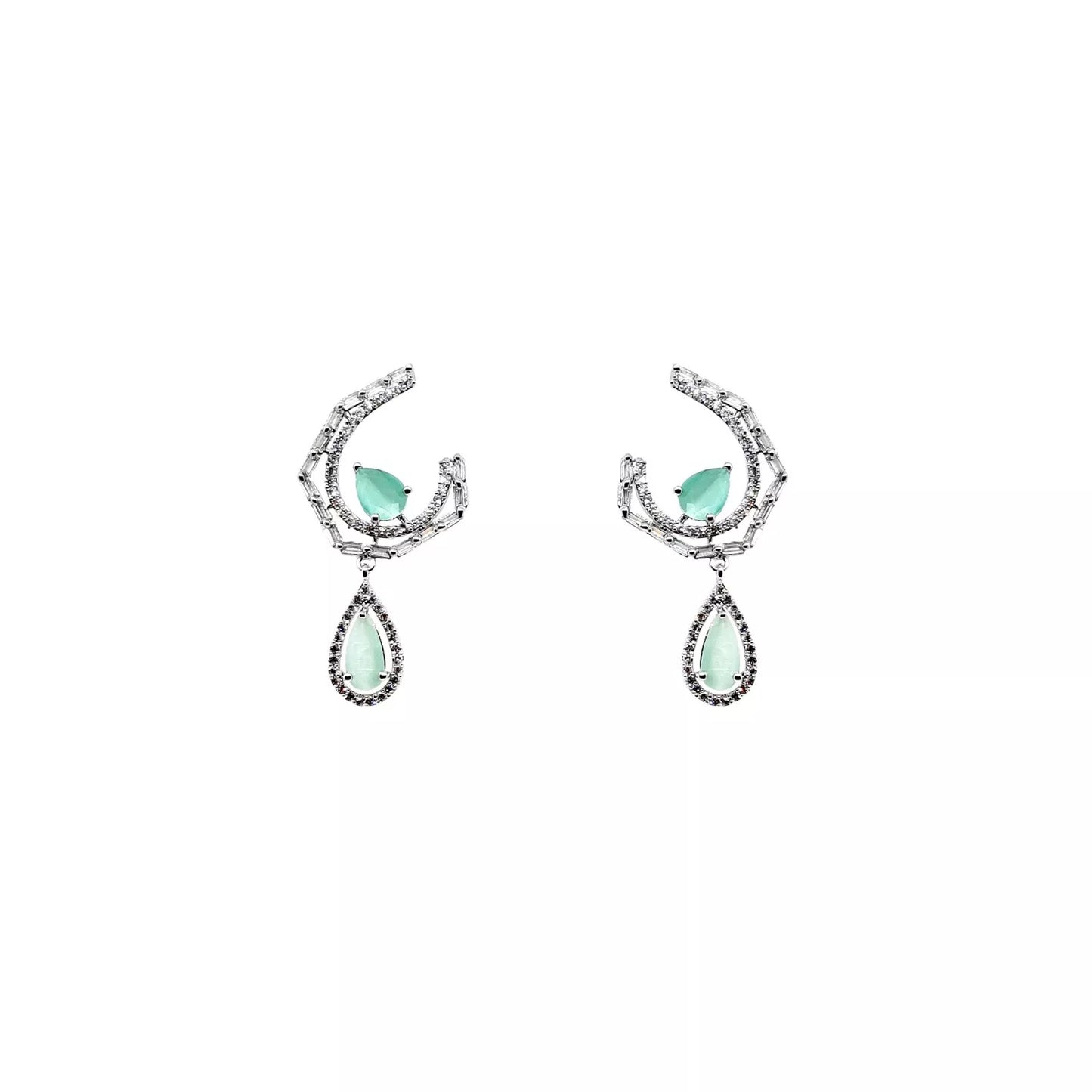 Women Earrings Indian Bollywood Silver Plated Valentine's Day Gift Bridal By Kalra Creations