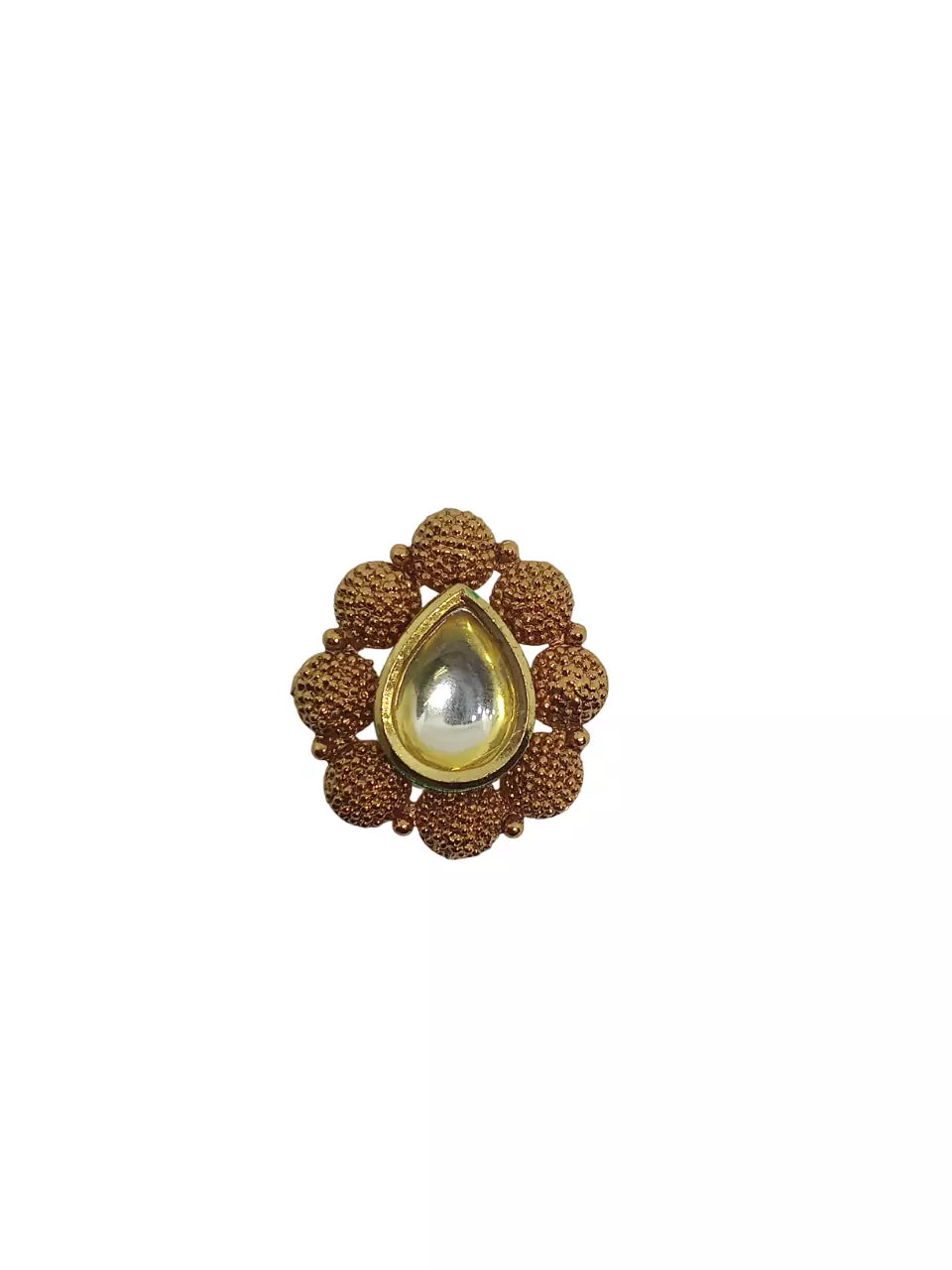 Style Speaks India Polki Adjustable Kundan Rings for Women Bollywood By Kalra Creations