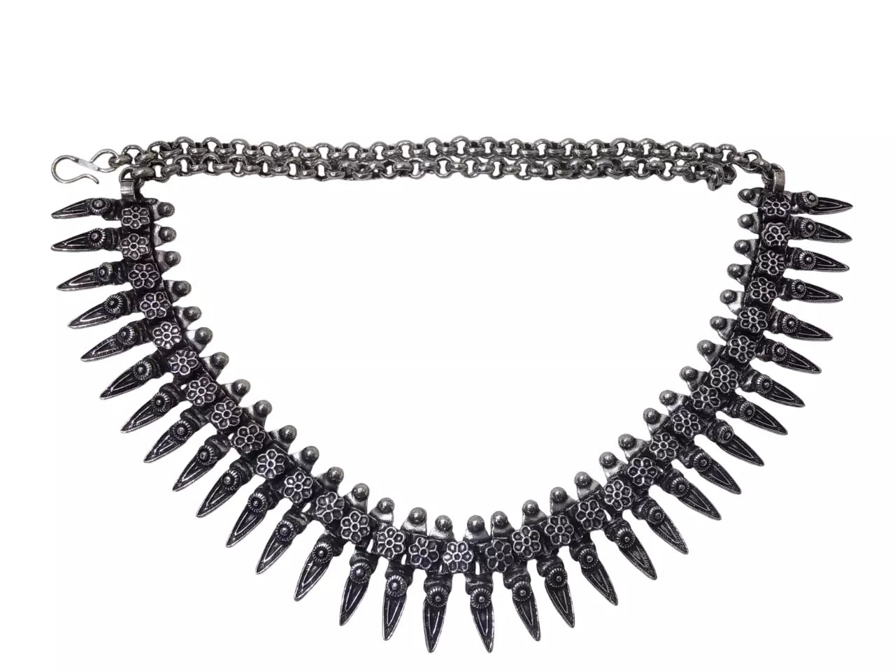 Women Oxidised German Silver Necklace Brass for Women and Girl's By Kalra Creations
