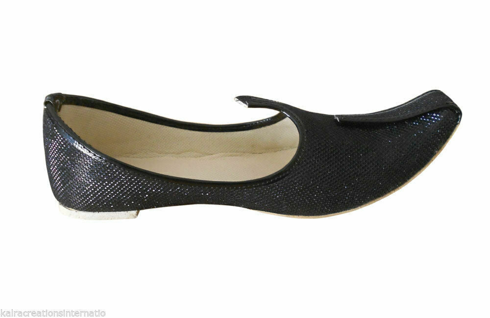By Kalra Creations Men Shoes Traditional Wedding Jutties Handmade Loafers Black Mojaries Flip-Flops Flat US 6-9