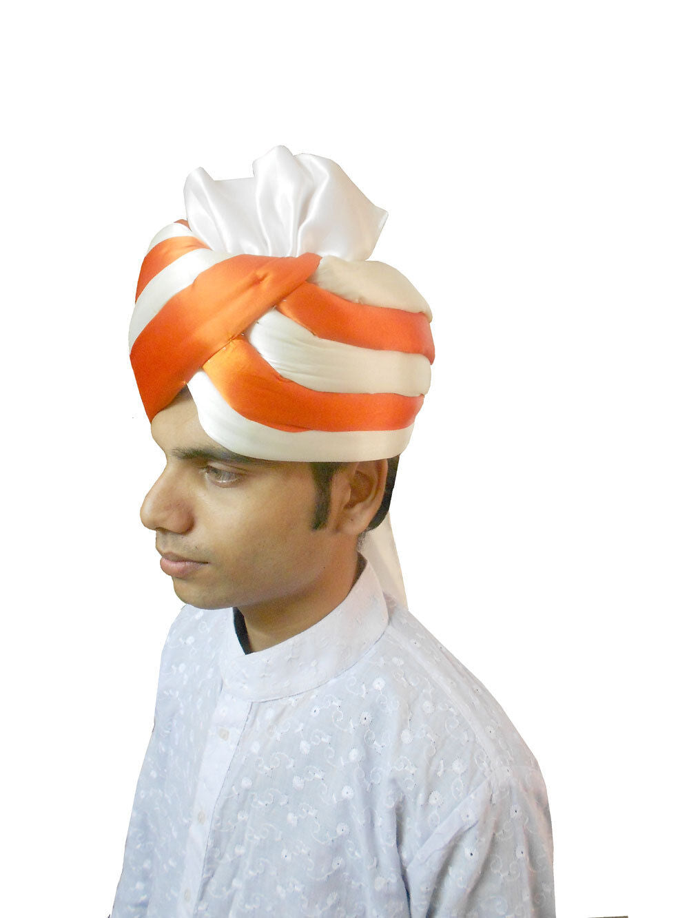 Men Hat Pagri Indian Handmade Wedding Groom Turban Silk Blend Large Safa Pag