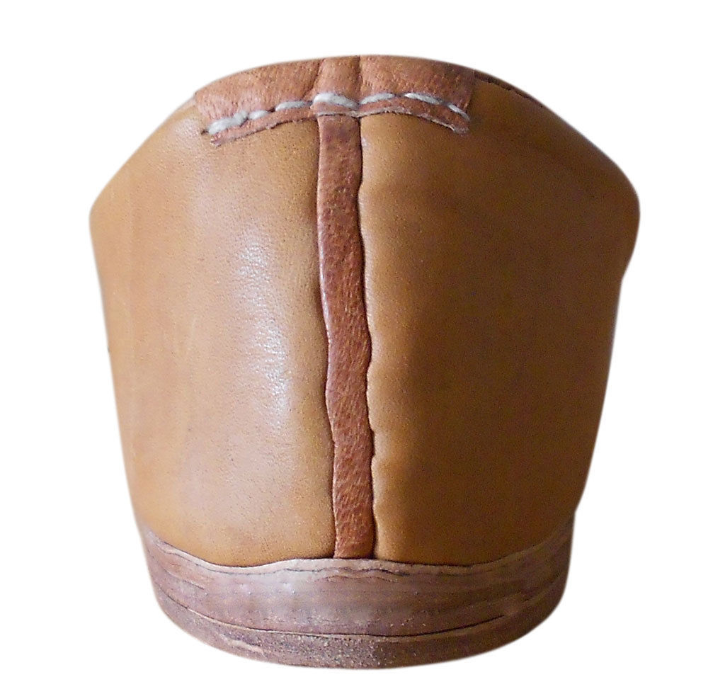 By Kalra Creations Men Shoes Indian Handmade Leather Camel Mojaries Jutties Loafers & Slip Ons Flip-Flops US 8-11
