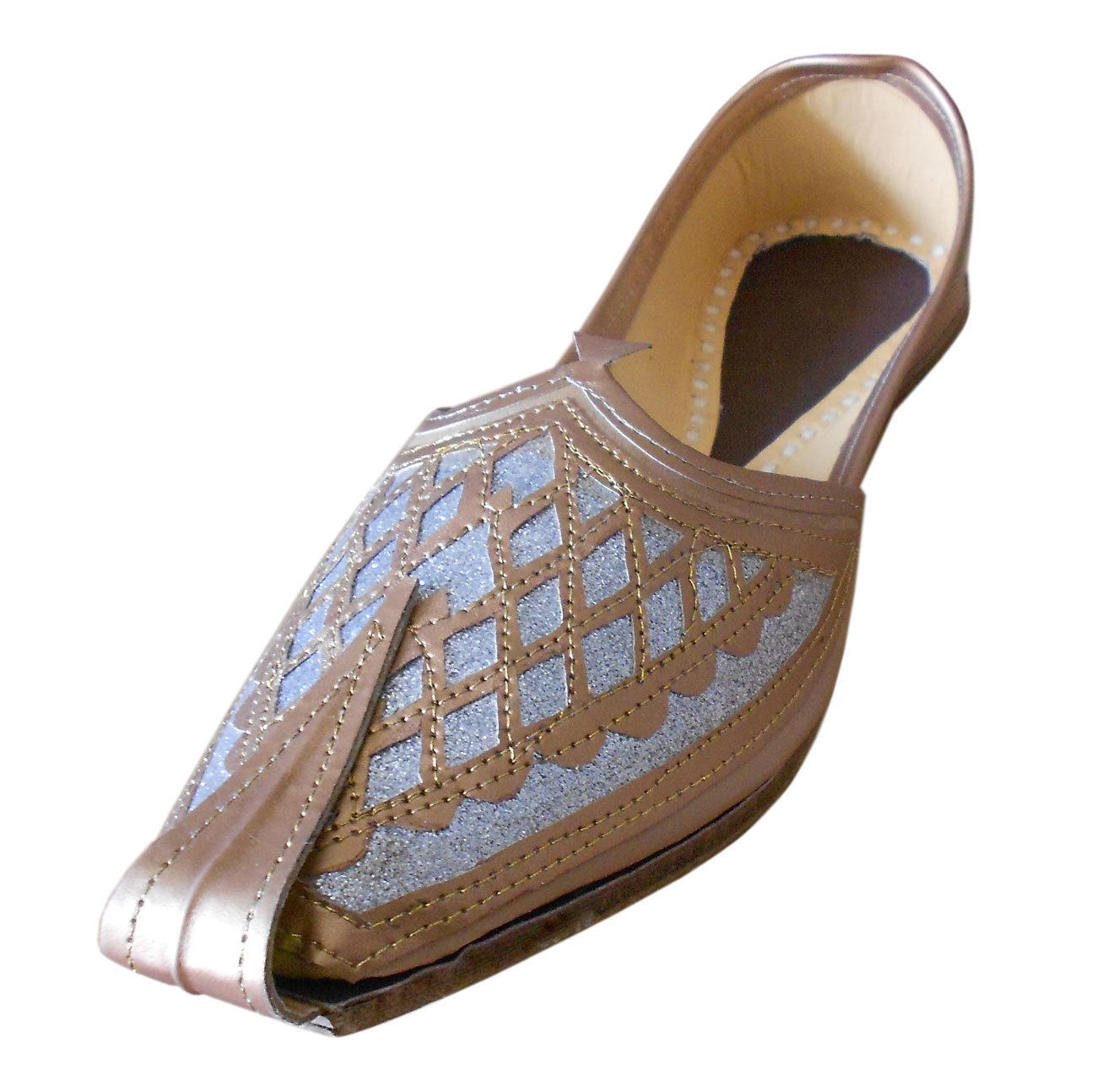 By Kalra Creations Men Shoes Handmade Mojaries Indian Ethnic Punjabi Jutties Leather Loafers Camel Khussa Flip-Flop US 7-9