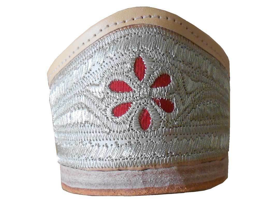 By Kalra Creations Men Shoes Indian Wedding Leather Mojaries Leather Khussa Handmade Groom Flip-Flops Flat US 9