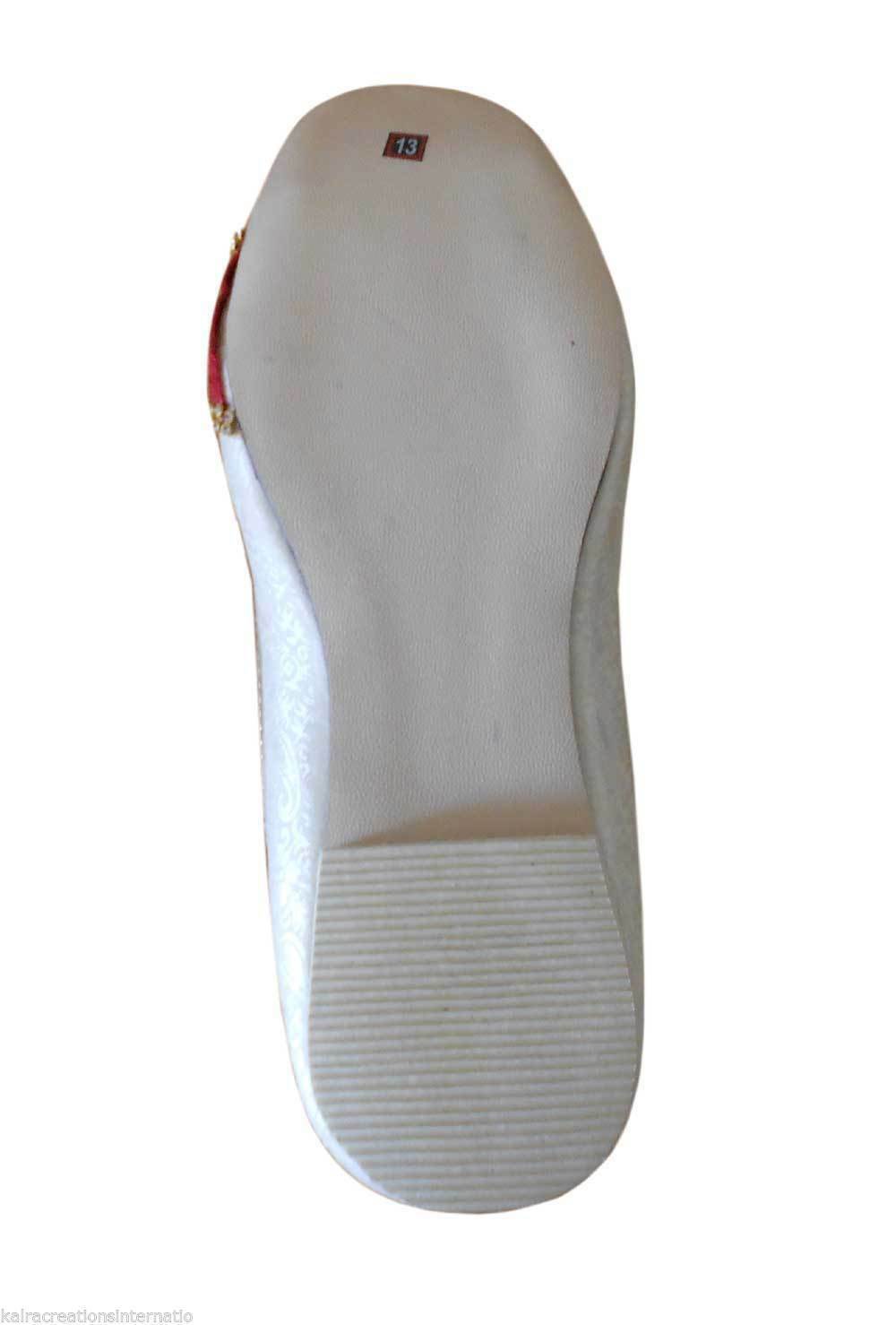 By Kalra Creations Men Shoes Indian Wedding Mojaries Handmade Cream Maroon Punjabi Jutties Groom Flip-Flops Flat US 6/7