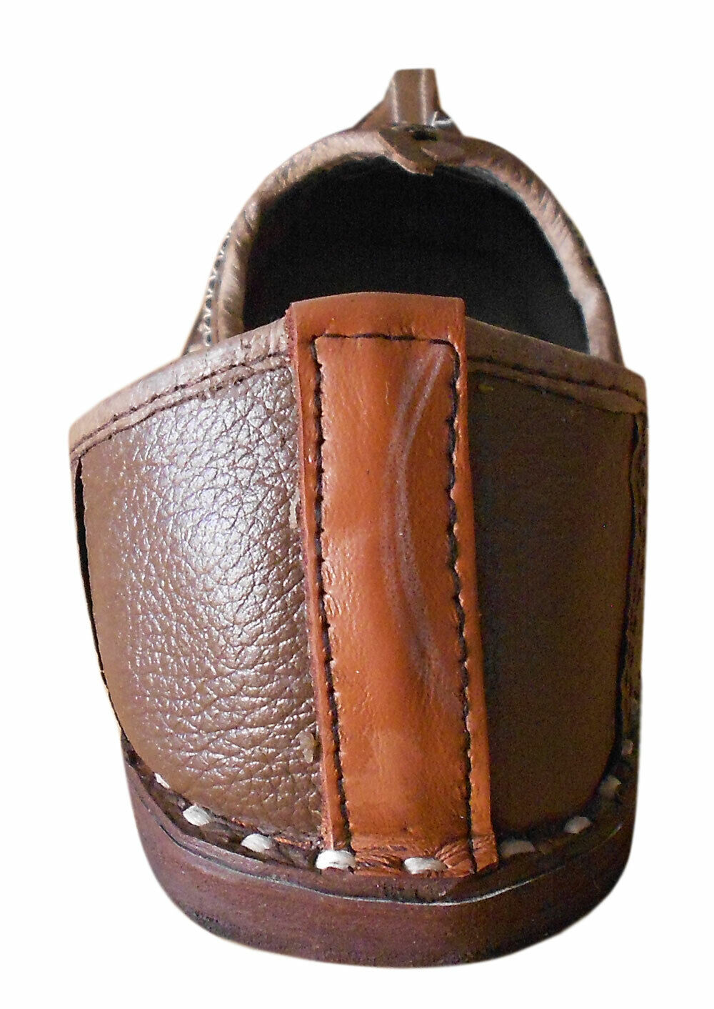 By Kalra Creations Men Shoes Espadrilles Handmade Brown Jutties Rajasthani Khussa Leather Mojaries Flip-Flop US 8