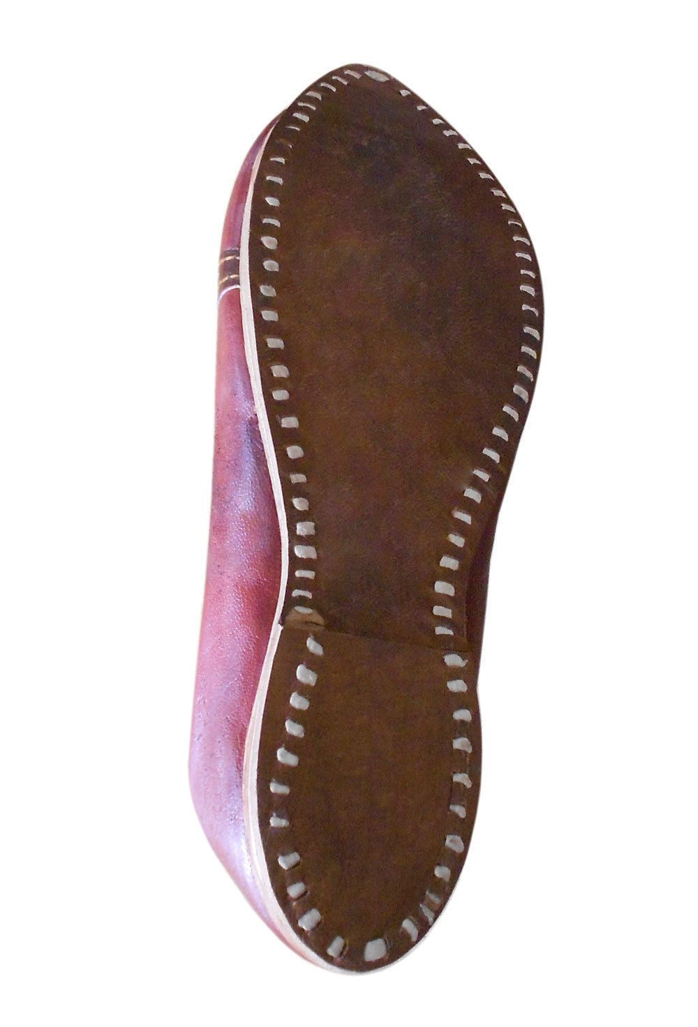 By Kalra Creations Men Shoes Traditional Indian Genuine Leather Cherry Espadrilles Handmade Jutties Flip-Flops Flat US 9-11
