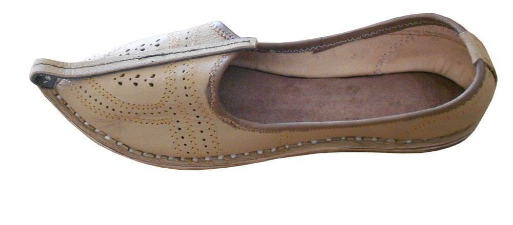 By Kalra Creations Men Shoes Traditional Mojaries Leather Loafers & Slip Ons Jutties Flip-Flop Flat US 7