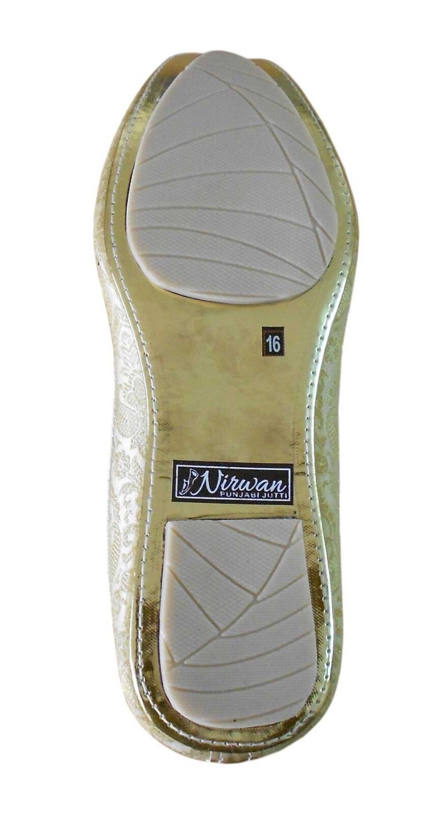 By Kalra Creations Men Shoes Wedding Mojaries Handmade Loafers Sherwani Cream & Golden Jutties Flip-Flops Flat US 6-10