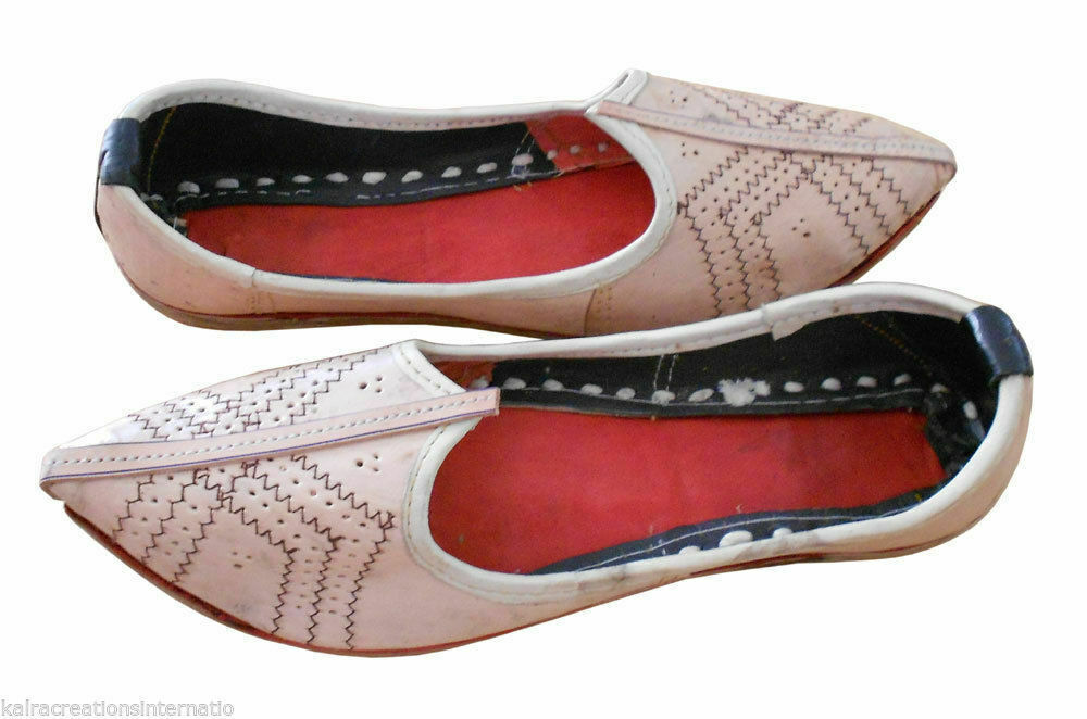 By Kalra Creations Men Shoes Indian Espadrilles Leather Casual Mojaries Handmade Cherry Jutties Flip-Flops US 8