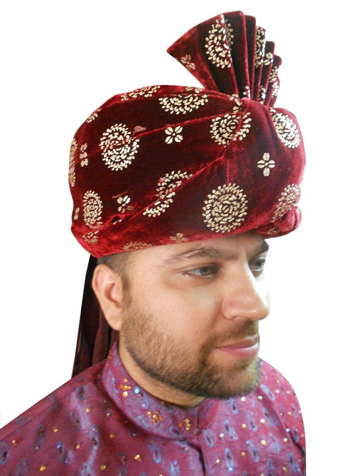 Men Hat Traditional Handmade Sherwani Pagri Indian Groom Turban Pag Safa