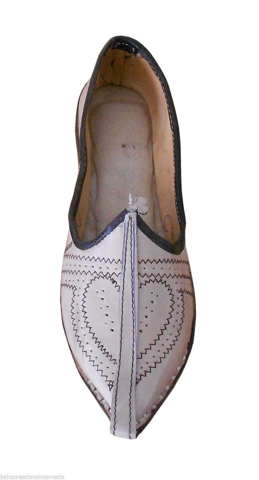 By Kalra Creations Men Shoes Handmade Jutties Indian Leather Mojaries Casual Camel Espadrilles Loafers & Slip Ons Flip-Flops Flat US 7