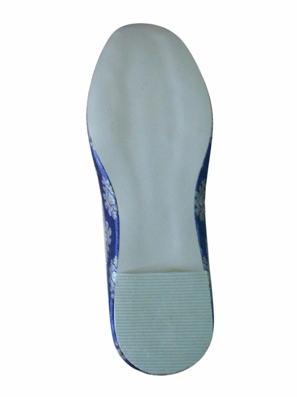 By Kalra Creations Men Shoes Indian Handmade Jutties Sherwani Blue Mojaries Loafers Slip On Flip Flops US 7