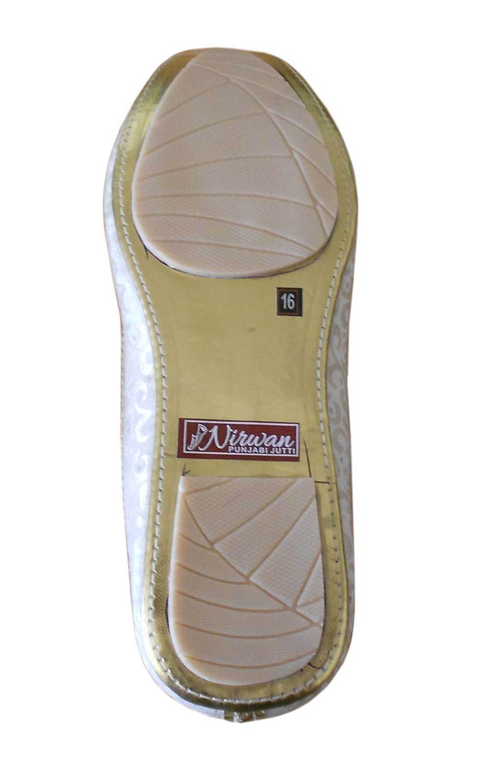 By Kalra Creations Men Shoes Indian Cream Jutties Loafers & Slip Ons Handmade Mojaries Flip-Flops Flat US 6-12