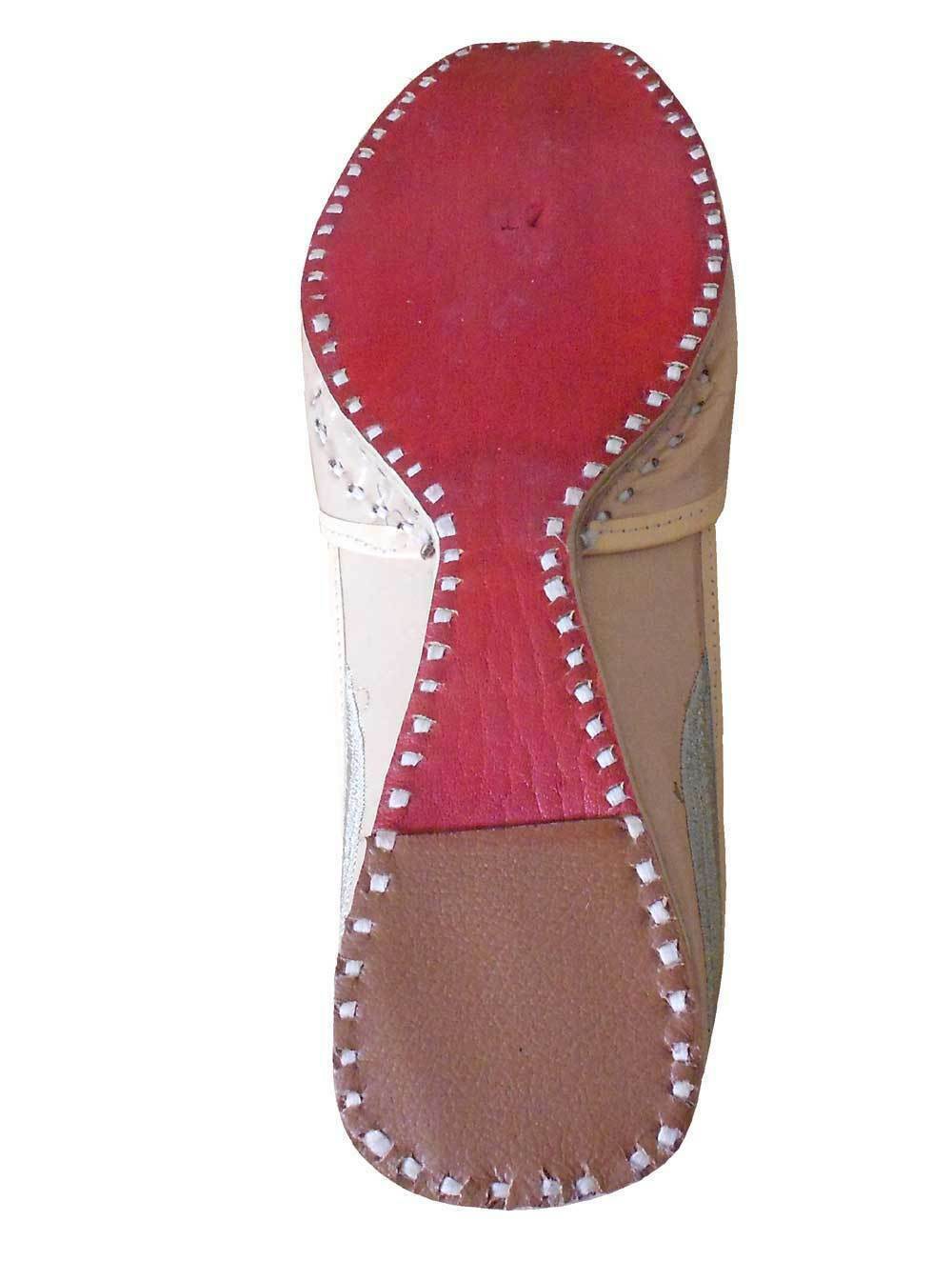 By Kalra Creations Men Shoes Traditional Handmade Leather Mojaries Punjabi Indian Cream Jutties Flip-Flops US 10