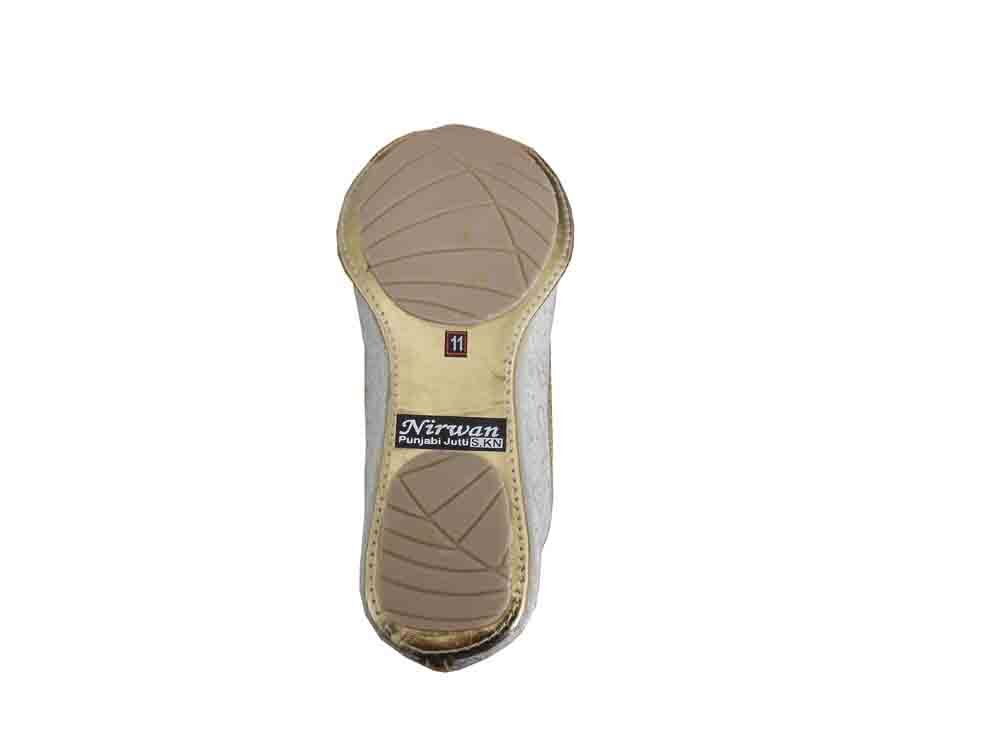 By Kalra Creations Men Shoes Wedding Sherwani Leather Mojaries Indian White Jutties Flip-Flops Flat US 6-12