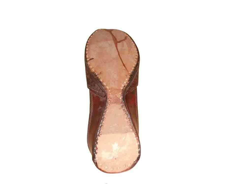 By Kalra Creations Men Shoes Handmade Leather Khussa Casual Mojaries Punjabi Jutties Flip-Flops Flat US 8