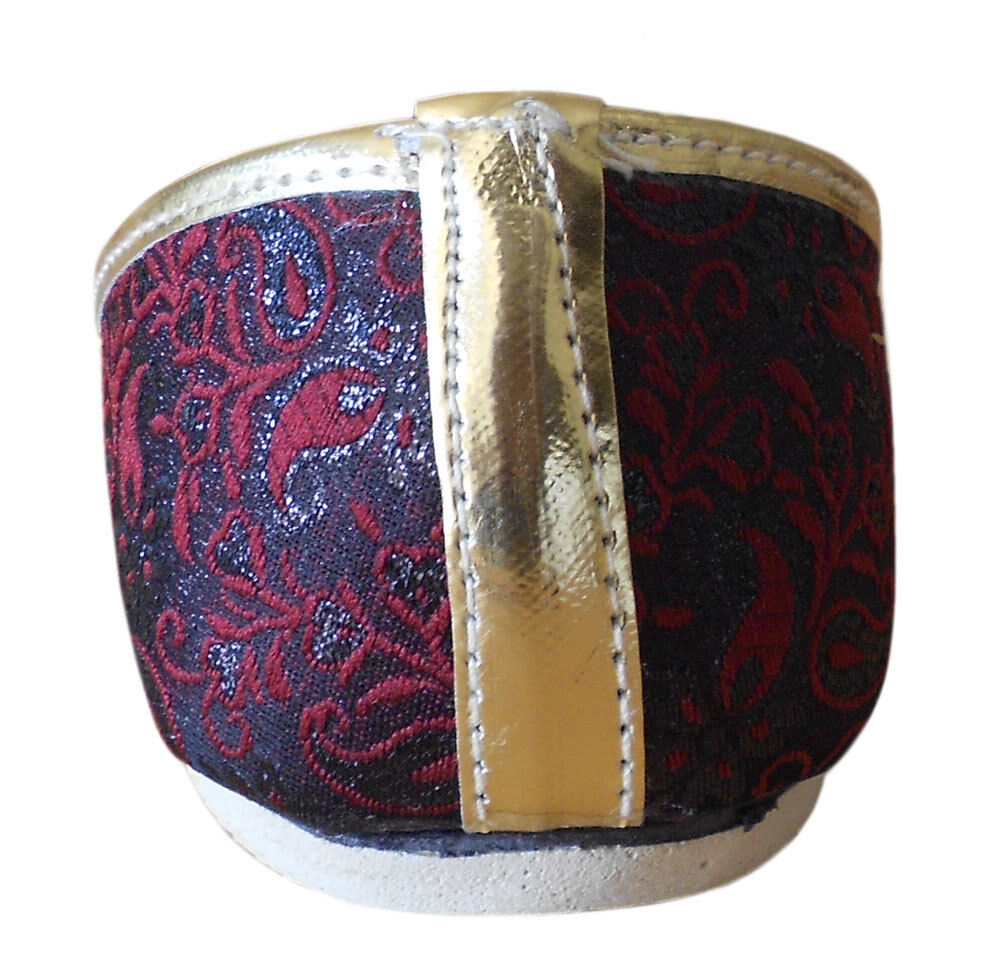 By Kalra Creations Men Shoes Indian Wedding Jutties Handmade Punjabi Maroon & Black Mojaries Groom Flip-Flops Flat US 6-11