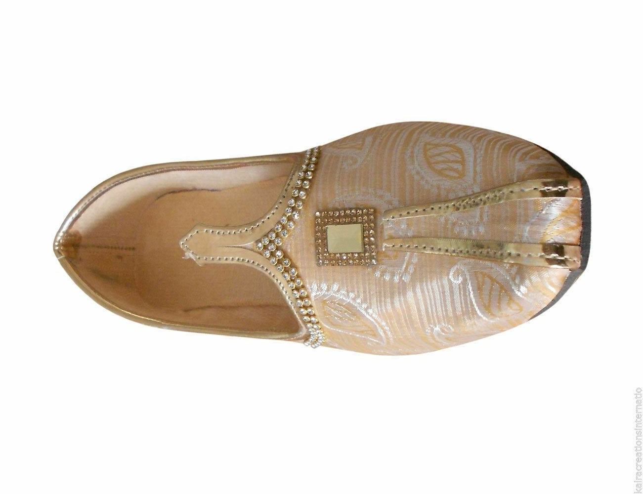By Kalra Creations Men Shoes Indian Handmade Sherwani Mojaries Groom Jutties Wedding Khussa Flip-Flops Flat US 6/7