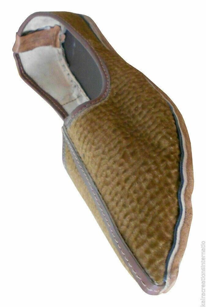 By Kalra Creations Men Shoes Ethnic Handmade Leather Jutties Loafers Khussa Indian Mojaries Flip-Flop Flat US 7/8