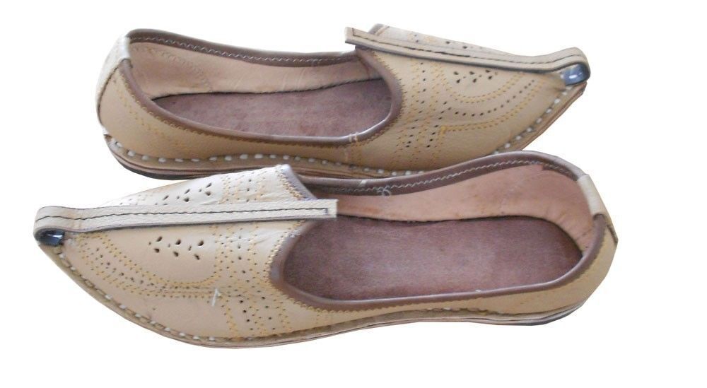By Kalra Creations Men Shoes Traditional Mojaries Leather Loafers & Slip Ons Jutties Flip-Flop Flat US 7