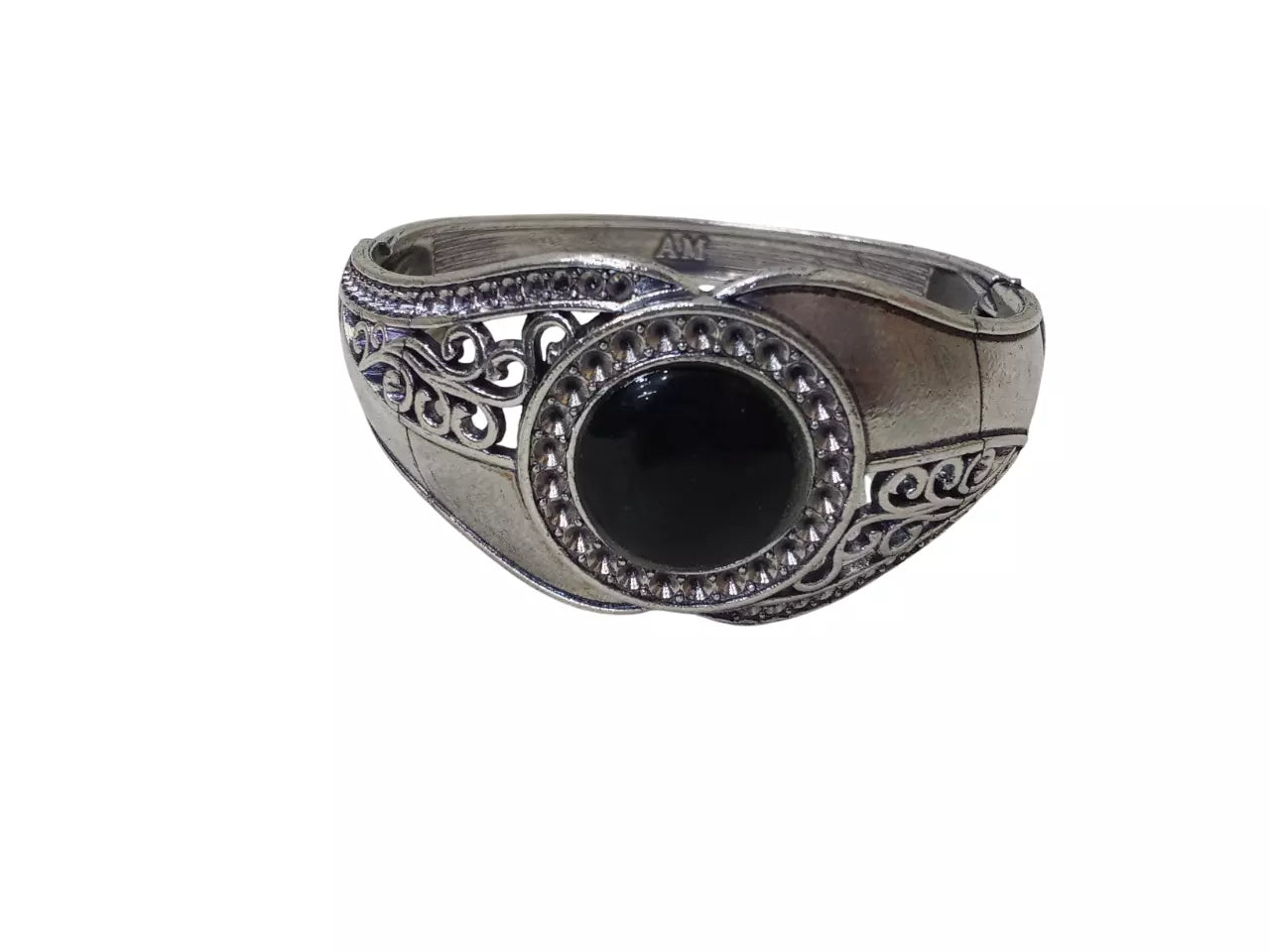 Women Brass Bangle Side Openable Bracelet Brass Silver Oxidised Bangles By Kalra Creations