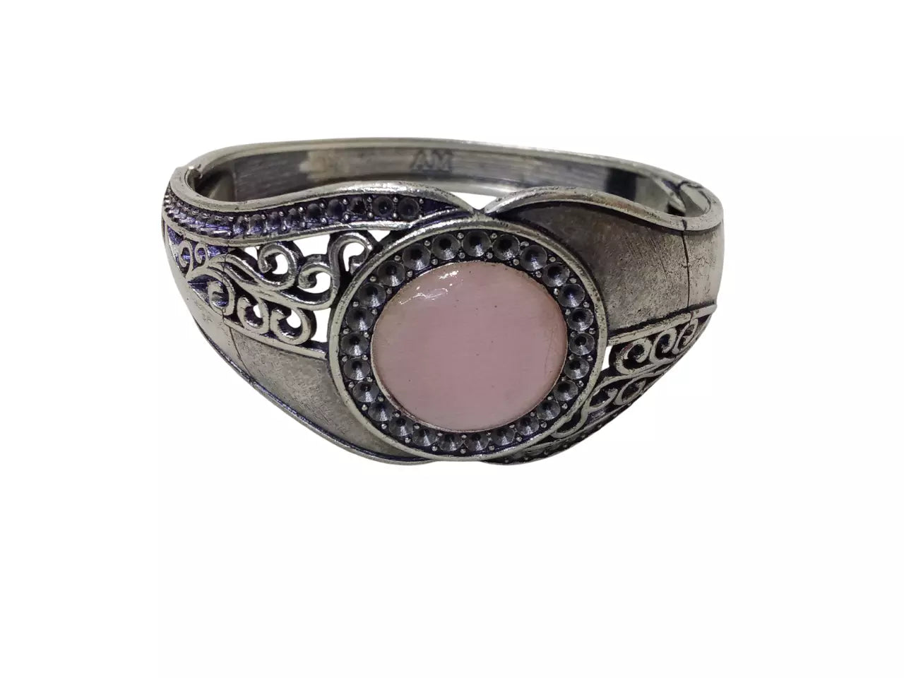 Women Brass Oxidised Bangle Face Premium Side Openable Bracelet Bangles Brass By Kalra Creations