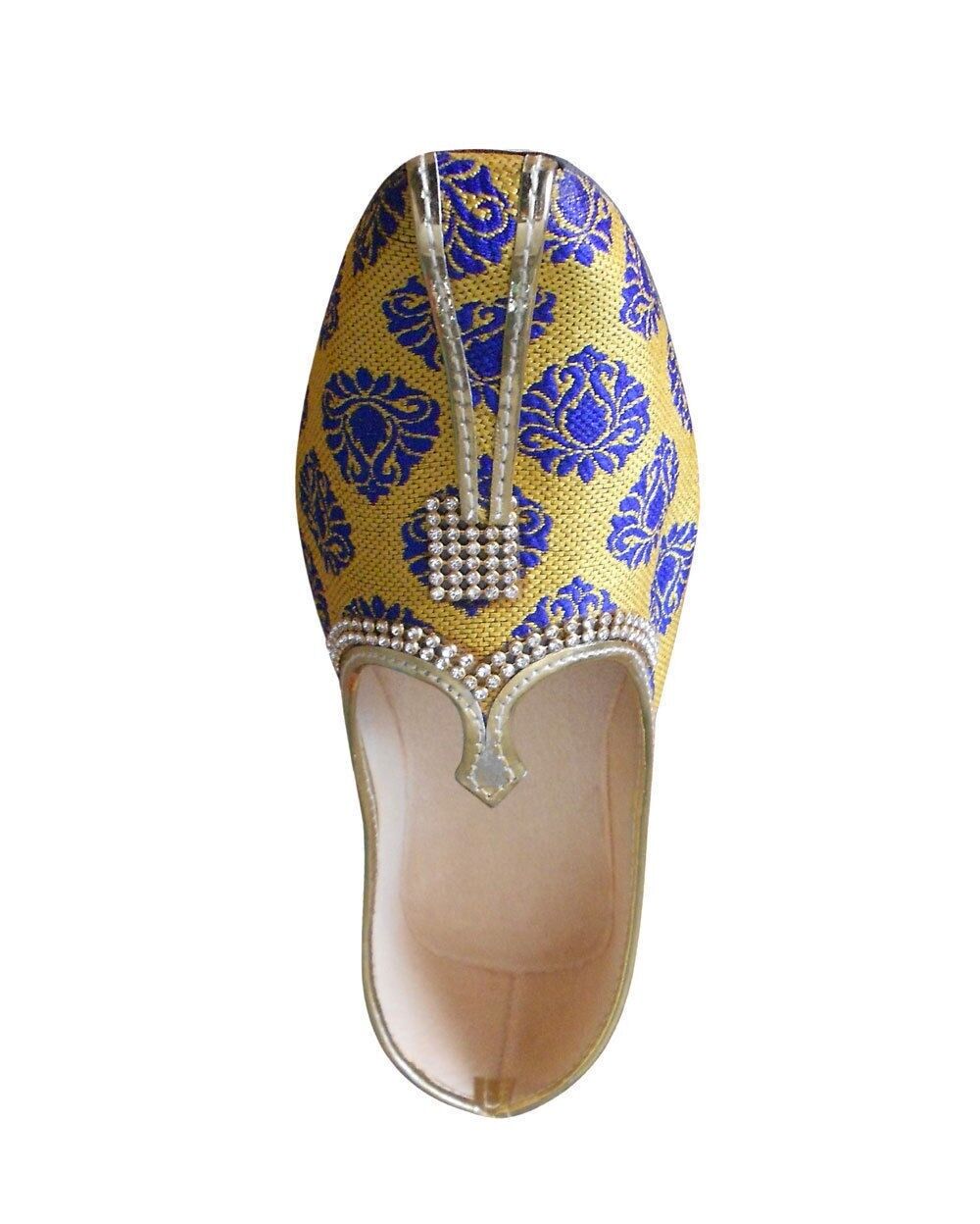 By Kalra Creations Men Shoes Wedding Jutties Indian Handmade Groom Mojaries Loafers & Slip Ons Flip-Flops Flat US 6-9