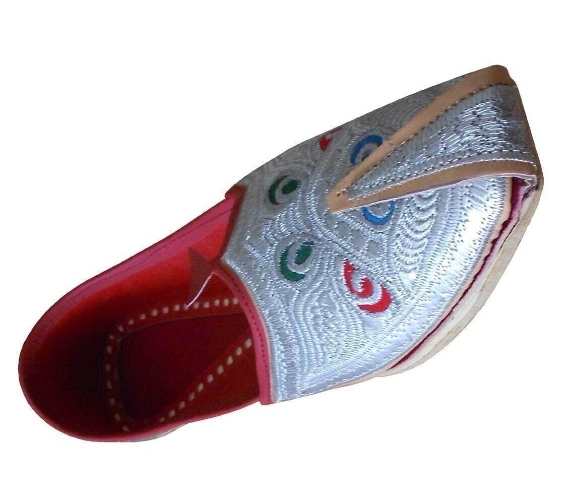 By Kalra Creations Men Shoes Traditional Handmade Leather Punjabi Khussa Mojaries FlipFlops Flat US 8-11