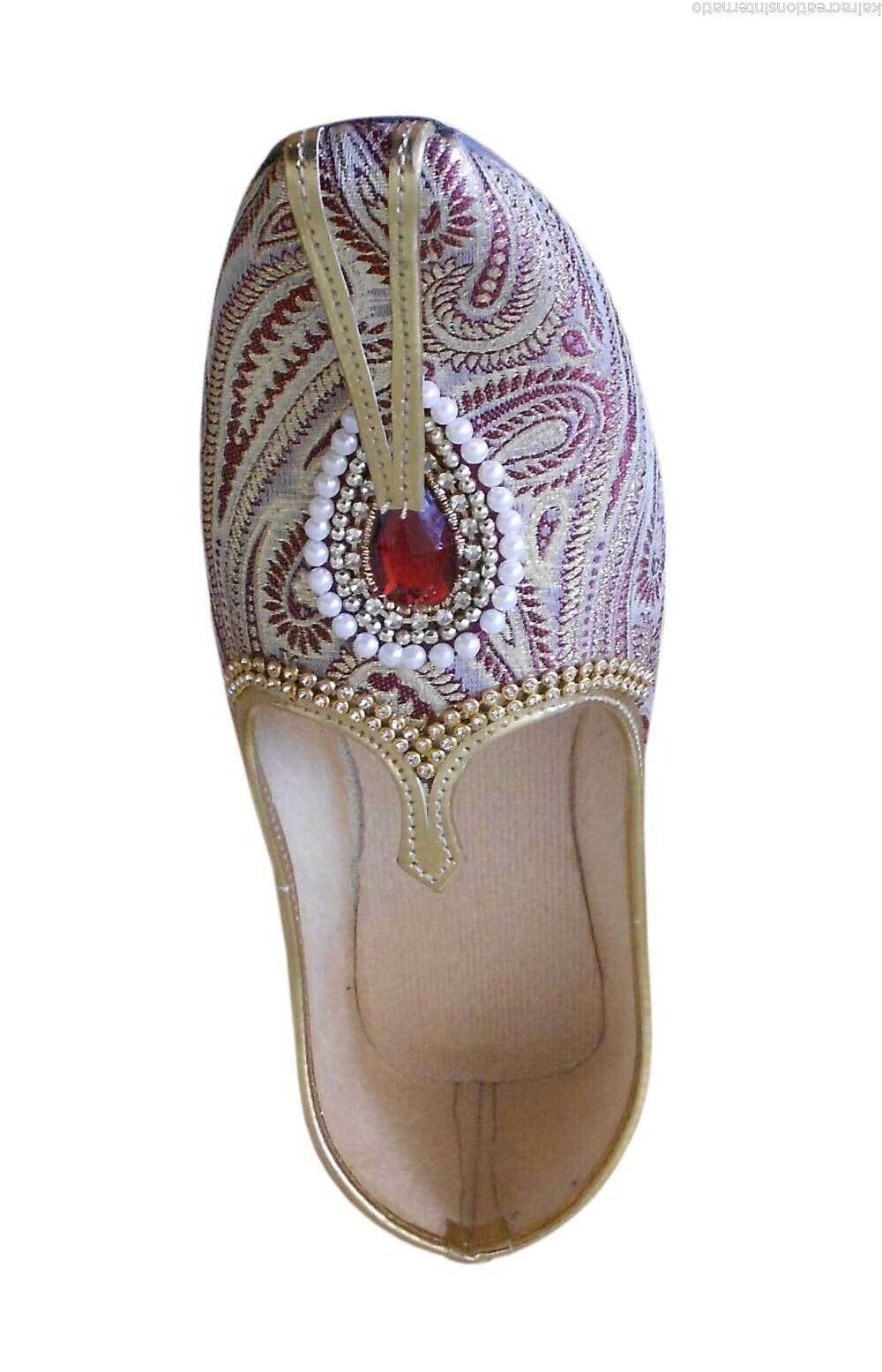 By Kalra Creations Men Shoes Indian Mojaries Wedding Sherwani Jutties Handmade Groom Khussa Mojaries Flip-Flops Flat US 6-9