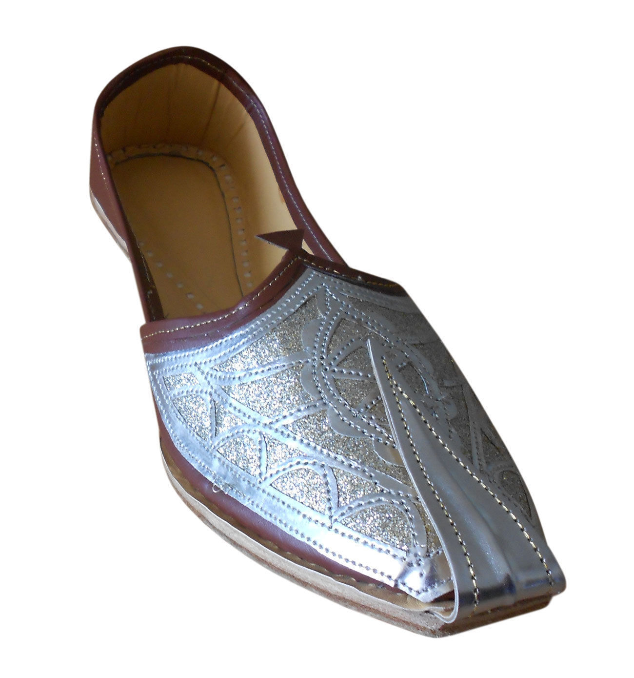 By Kalra Creations Men Shoes Traditional Leather Mojaries Handmade Brown Punjabi Punjabi Indian Jutties Flip-Flops Flat US 7-10