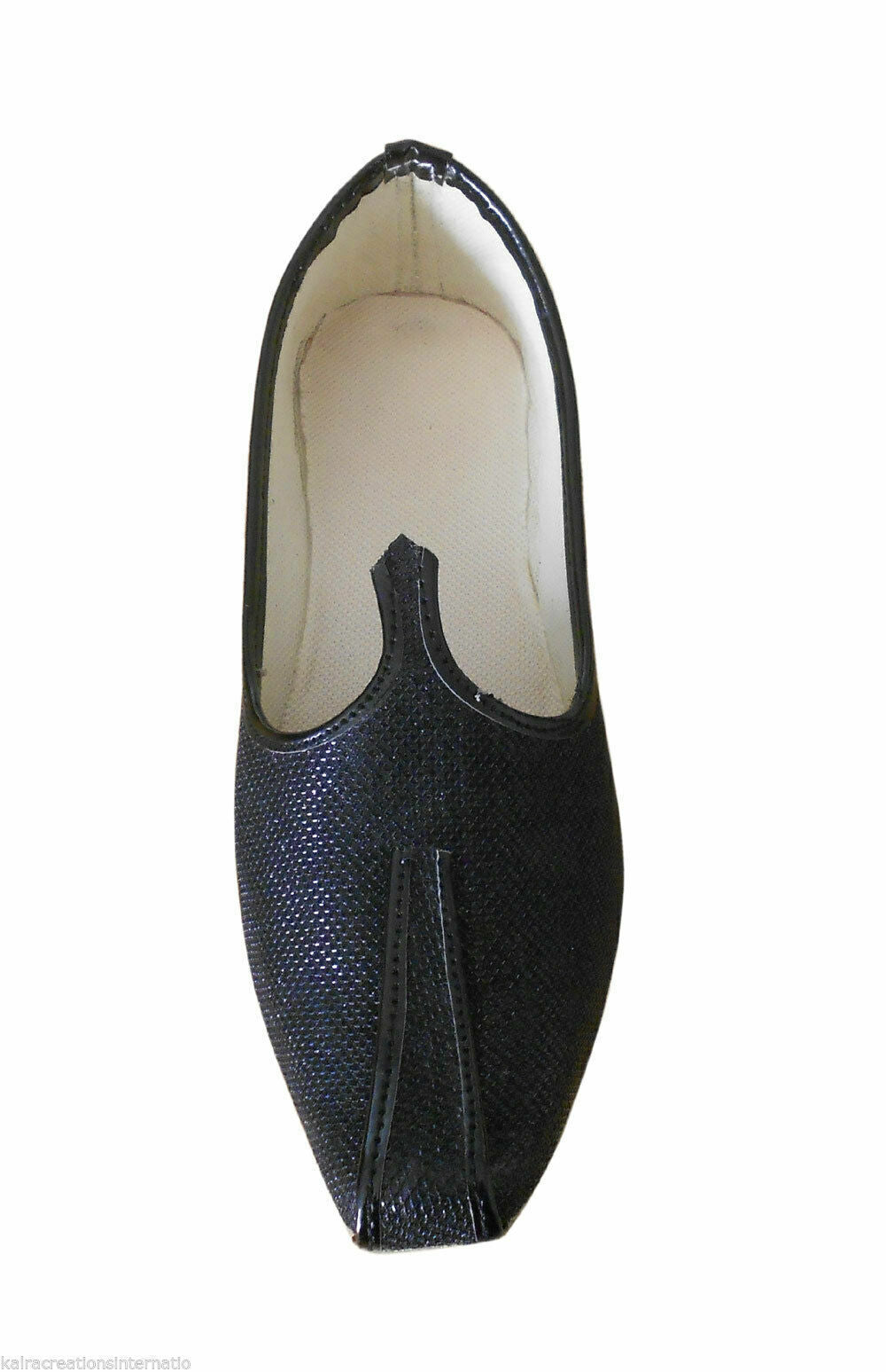 By Kalra Creations Men Shoes Traditional Wedding Jutties Handmade Loafers Black Mojaries Flip-Flops Flat US 6-9