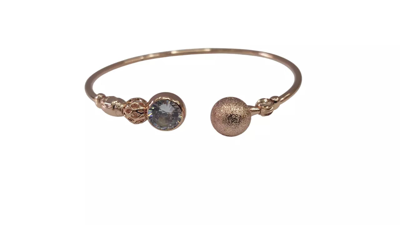 Women Bracelet Rose Gold Plated Indian Jewelery Stone Kada Bracelet AD By Kalra Creations