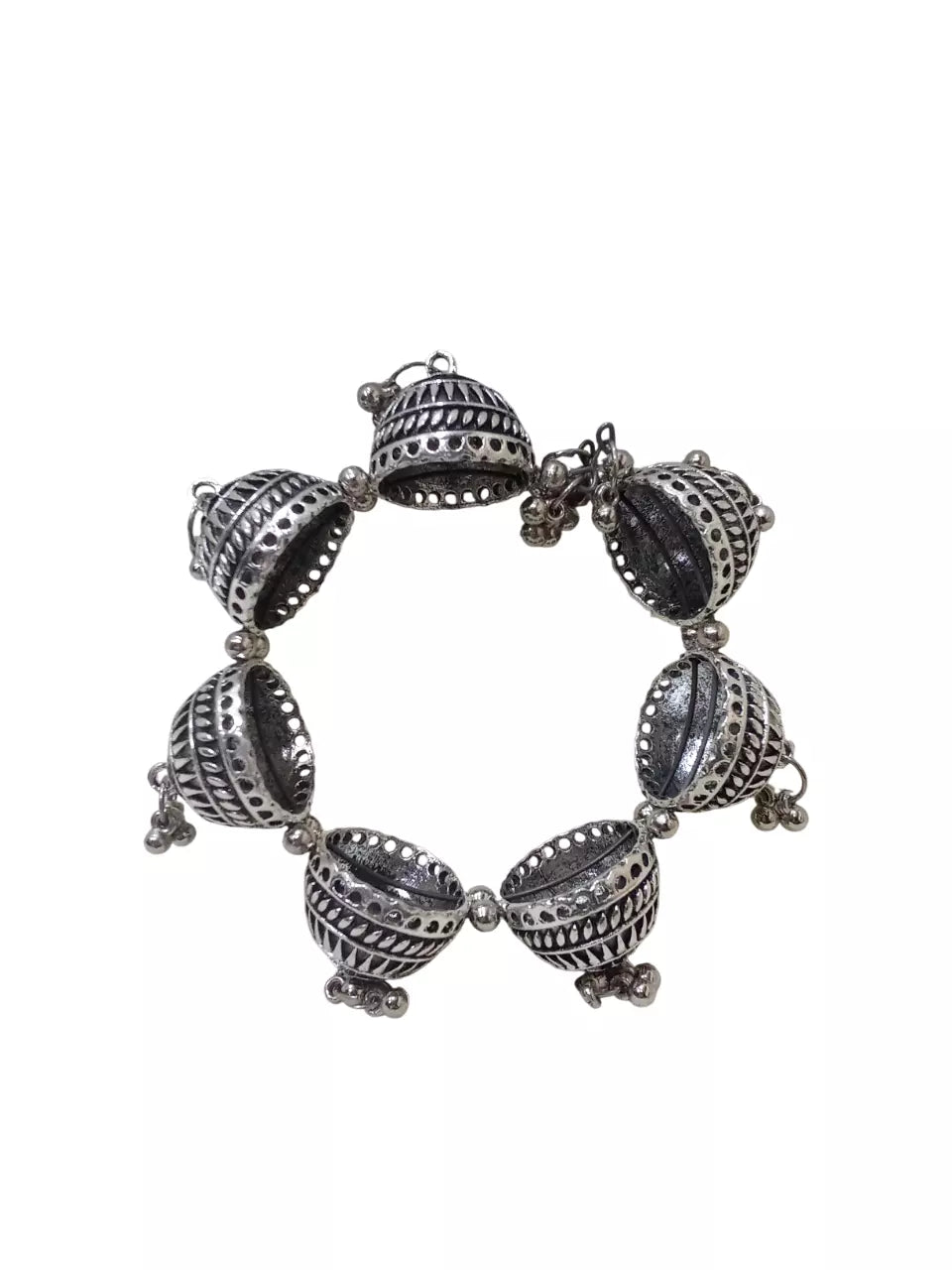 Bracelet Bangles Brass Women Brass Oxidised Side Openable Rajasthani Silver Tone By Kalra Creations