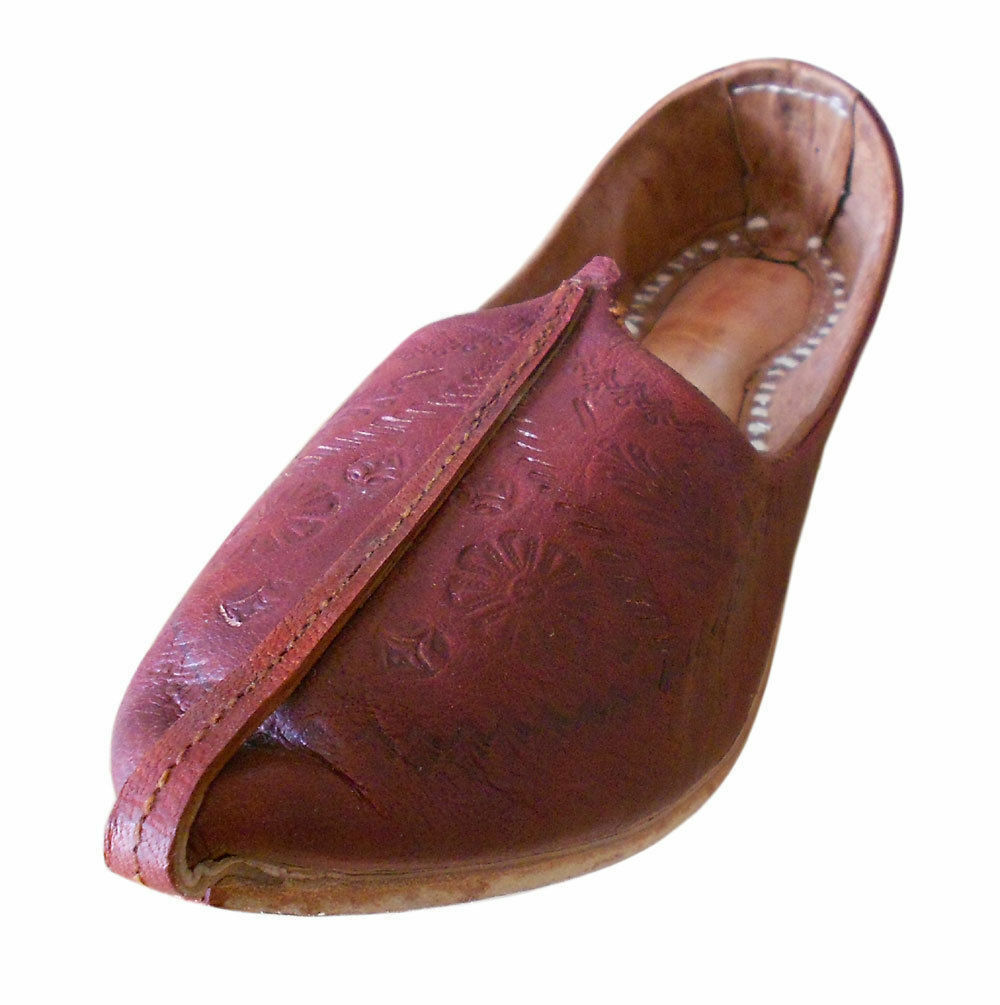 By Kalra Creations Men Shoes Indian Handmade Traditional Leather Mojaries Espadrilles Cherry Jutties Flip-Flops Flat US 12