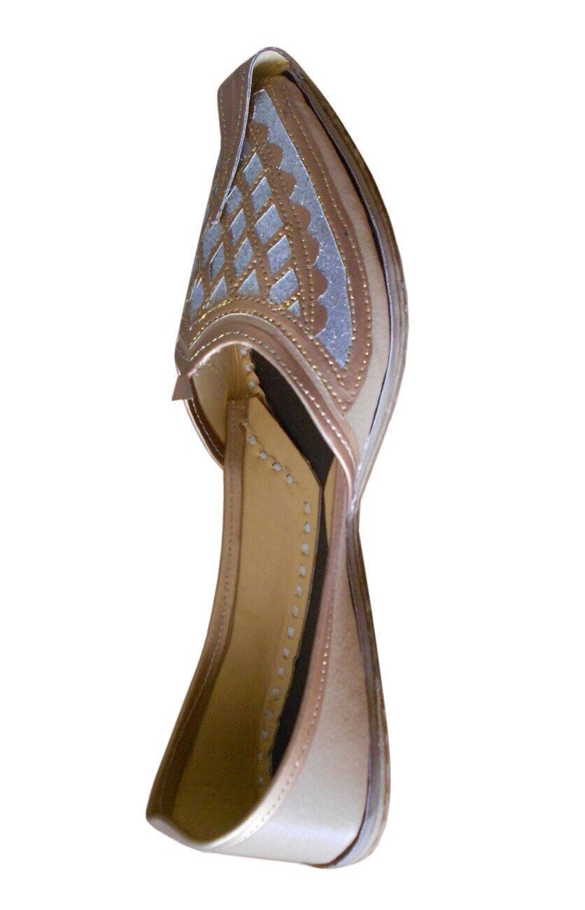 By Kalra Creations Men Shoes Handmade Mojaries Indian Ethnic Punjabi Jutties Leather Loafers Camel Khussa Flip-Flop US 7-9