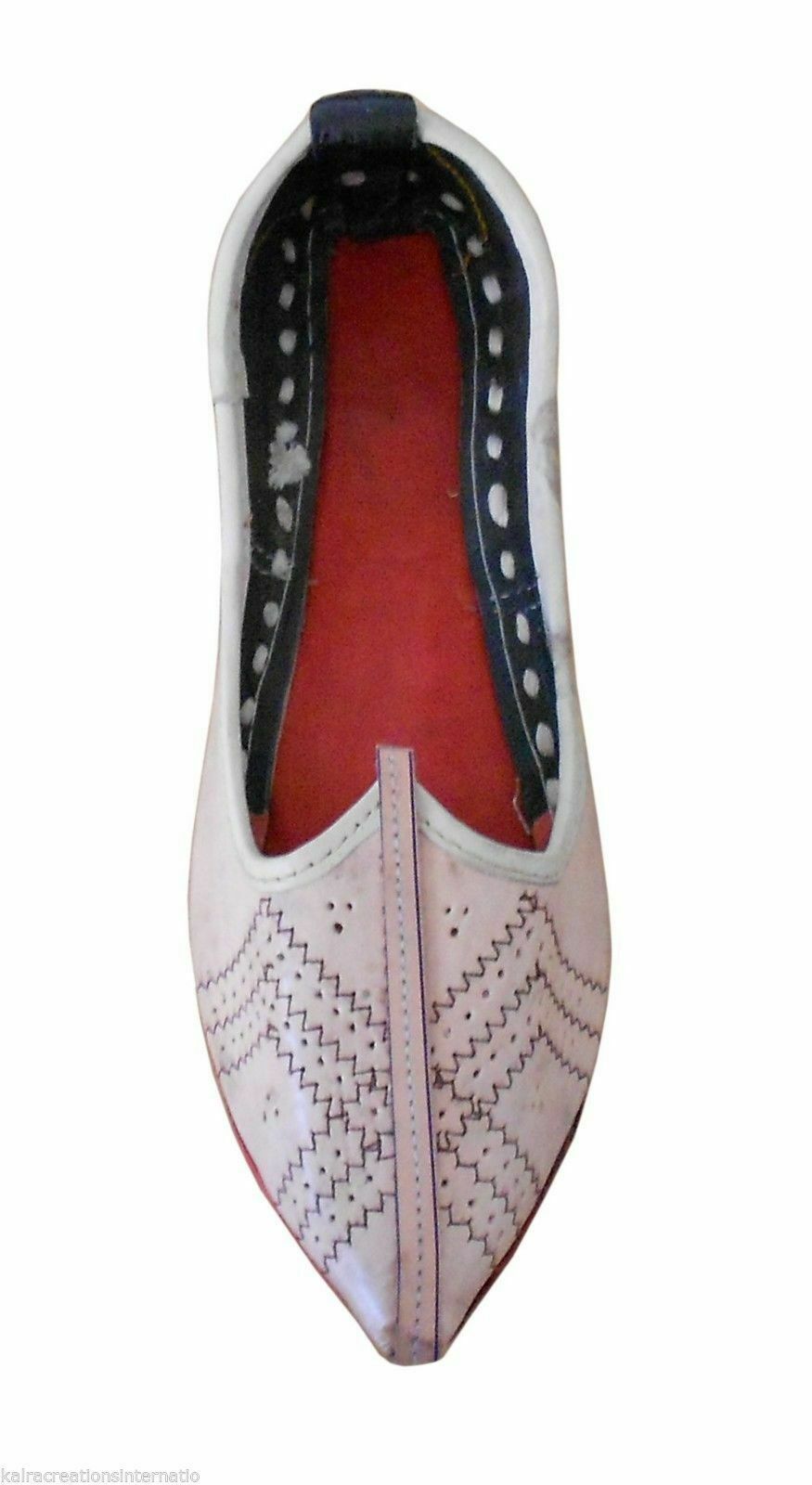 By Kalra Creations Men Shoes Indian Espadrilles Leather Casual Mojaries Handmade Cherry Jutties Flip-Flops US 8
